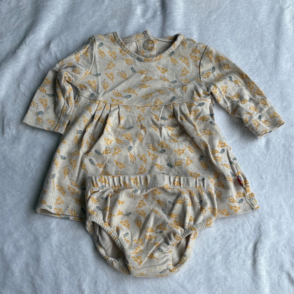 Magnetic Me Yellow Floral Diaper Cover Set